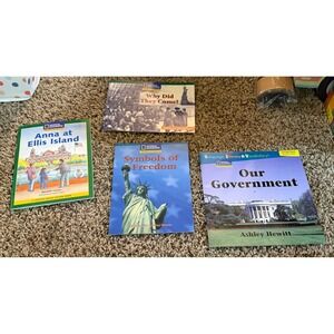 National Geographic-Ellis Island-Immigration-Statue of Liberty-Government  Books